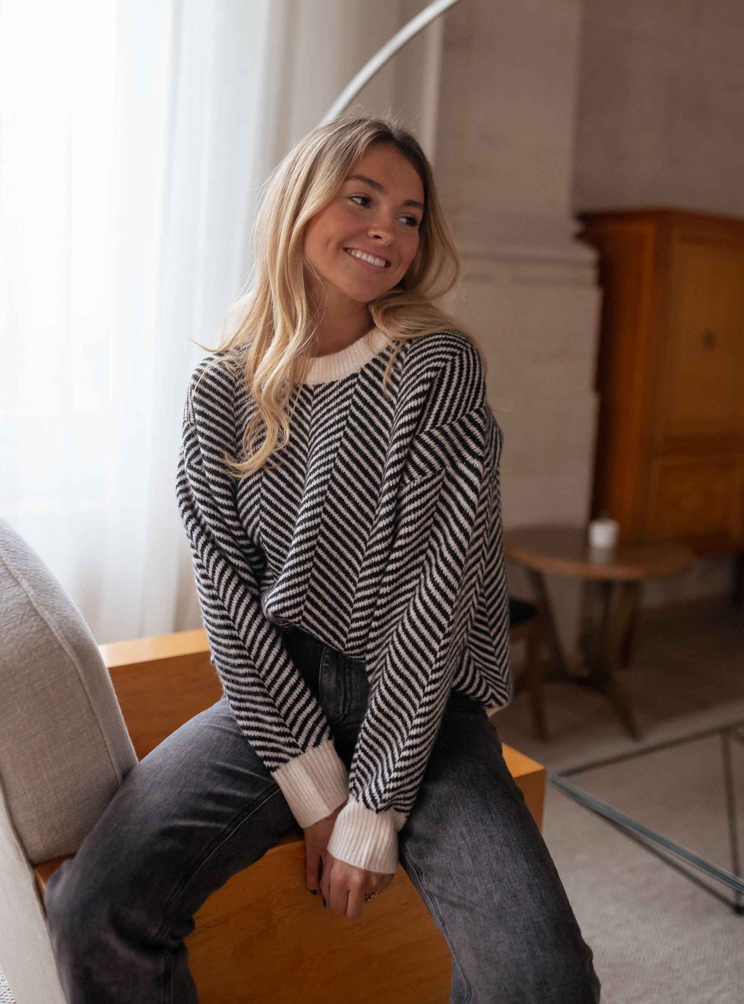 Lenya™ | Trui met gebreid patroon